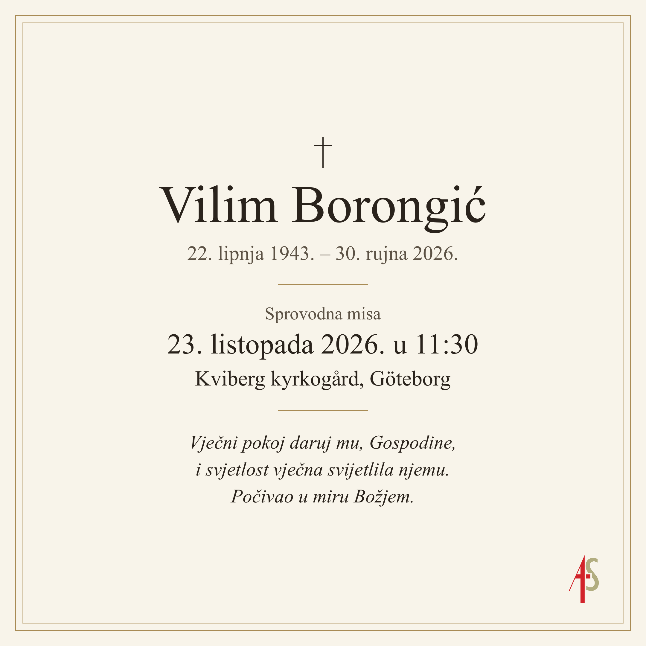 + VILIM BORONGIĆ (1943-2026)